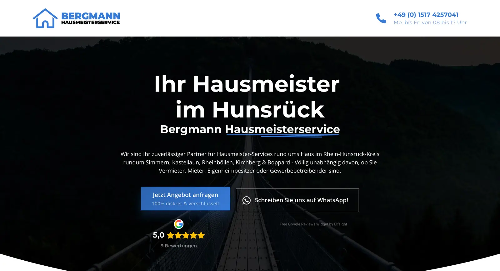 Website Bergmann Hausmeisterservice