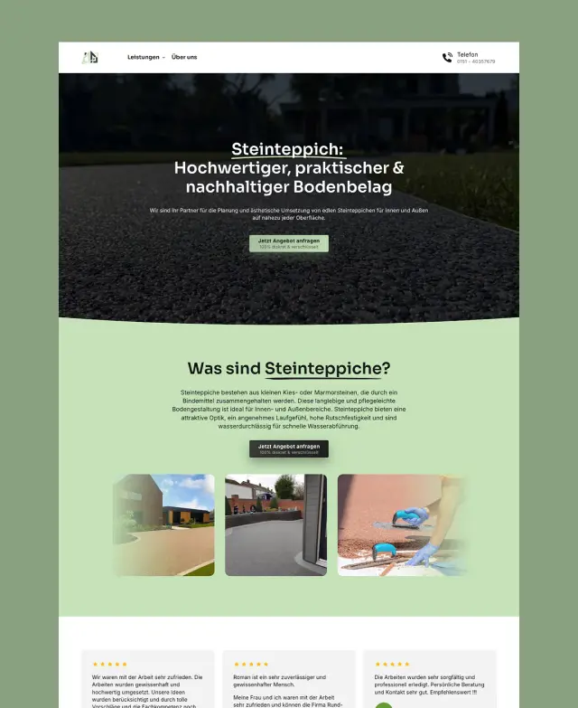 Zielseite Steinteppich Rund-Ums-Haus-Bau